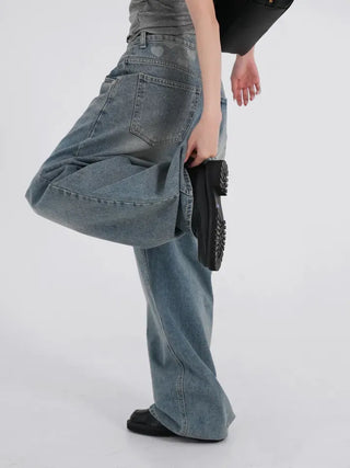 Ariel Heart Waist Vintage Denim Pants