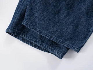 Valenlia Fold Wide Denim Long Pants
