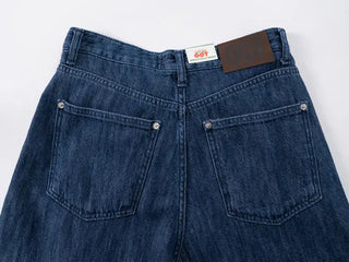 Valenlia Fold Wide Denim Long Pants