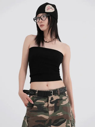 Rix's Ribbed Tube Crop Top