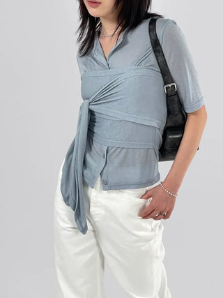Anu See-through Wrapping Cardigan