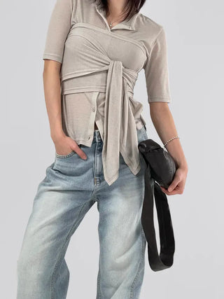 Anu See-through Wrapping Cardigan