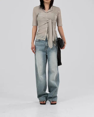 Anu See-through Wrapping Cardigan