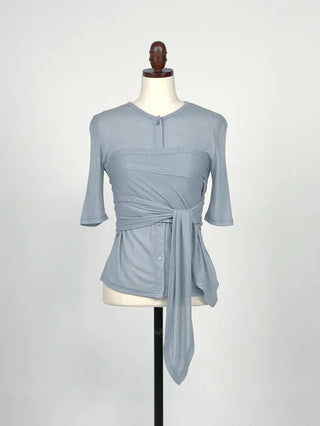 Anu See-through Wrapping Cardigan