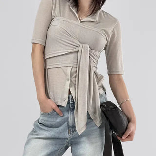 Anu See-through Wrapping Cardigan