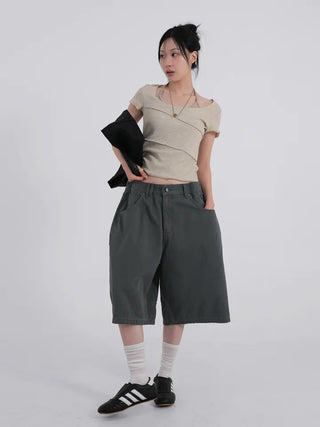 Leuti US Elastic Bermuda Midi Shorts