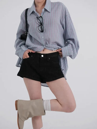 Lilta Micro Raw Denim Shorts