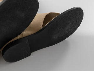 Wenirel Three-Buckle Suede Flip-flop Boots