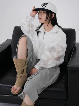 Wenirel Three-Buckle Suede Flip-flop Boots