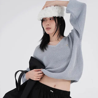 Fornell Pendant Linen V-Neck Knit