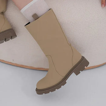 Lenticular Simple Mid-length Rain Boots