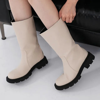 Lenticular Simple Mid-length Rain Boots