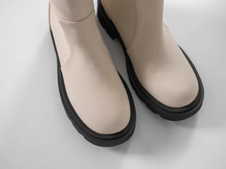 Lenticular Simple Mid-length Rain Boots