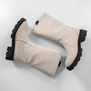 Lenticular Simple Mid-length Rain Boots