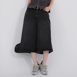 Loose Y2K 3/4 Denim Bermuda Shorts