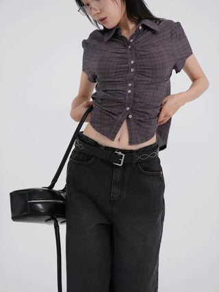 Loose Y2K 3/4 Denim Bermuda Shorts