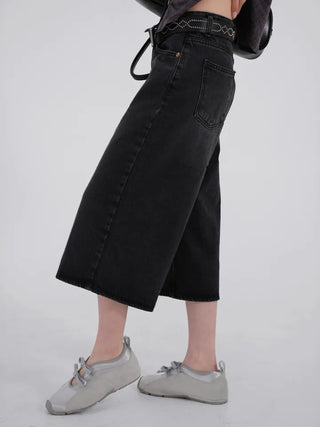 Loose Y2K 3/4 Denim Bermuda Shorts