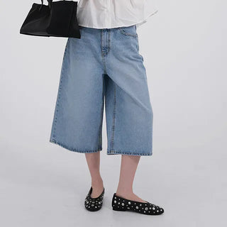 Loose Y2K 3/4 Denim Bermuda Shorts