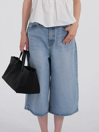 Loose Y2K 3/4 Denim Bermuda Shorts