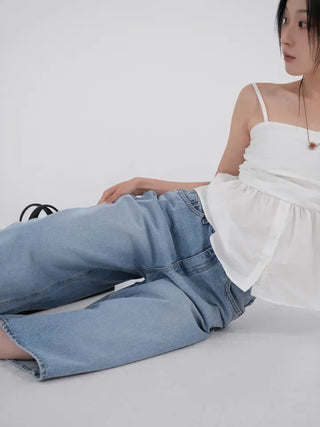 Loose Y2K 3/4 Denim Bermuda Shorts