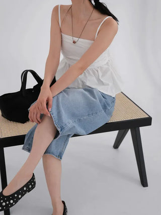 Loose Y2K 3/4 Denim Bermuda Shorts