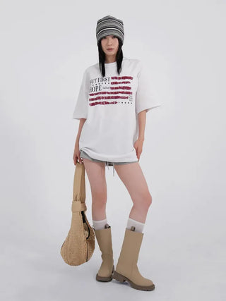 Arabelle Wide-Waisted Simple Cotton Shorts