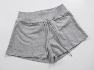Arabelle Wide-Waisted Simple Cotton Shorts