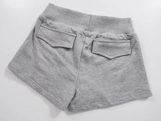 Arabelle Wide-Waisted Simple Cotton Shorts