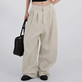 Birelin Pintuck Balloon Fit Wide Cotton Pants