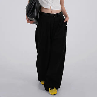 Birelin Pintuck Balloon Fit Wide Cotton Pants