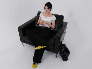 Birelin Pintuck Balloon Fit Wide Cotton Pants