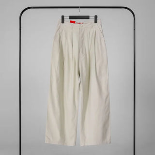 Birelin Pintuck Balloon Fit Wide Cotton Pants