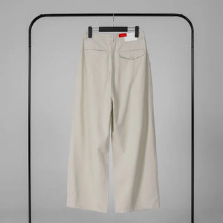 Birelin Pintuck Balloon Fit Wide Cotton Pants