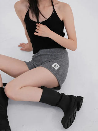 Kirelin Studded Crop Halter Neck
