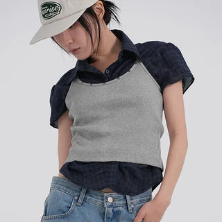 Kirelin Studded Crop Halter Neck