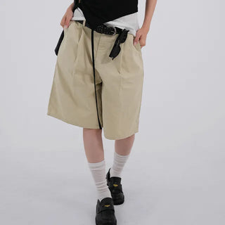 Winnie Pintuck Cotton Bermuda Shorts