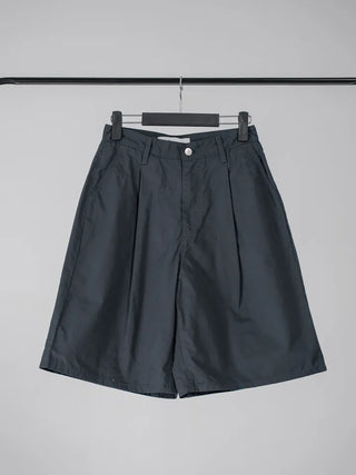 Winnie Pintuck Cotton Bermuda Shorts
