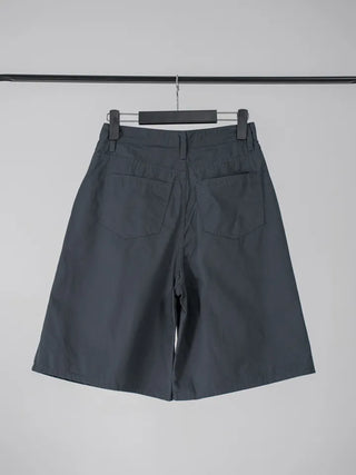 Winnie Pintuck Cotton Bermuda Shorts