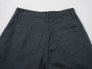 Winnie Pintuck Cotton Bermuda Shorts