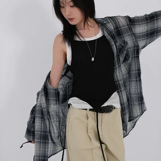Hani Summer Oversized Check Shirt