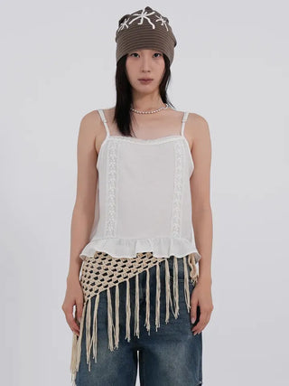 Tibe Frill Lace Sleeveless