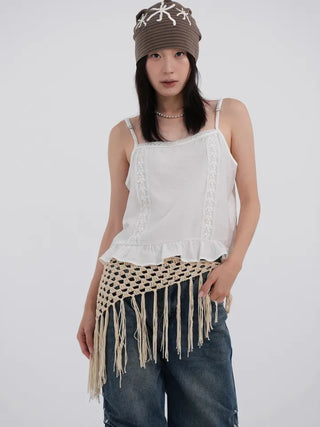 Tibe Frill Lace Sleeveless