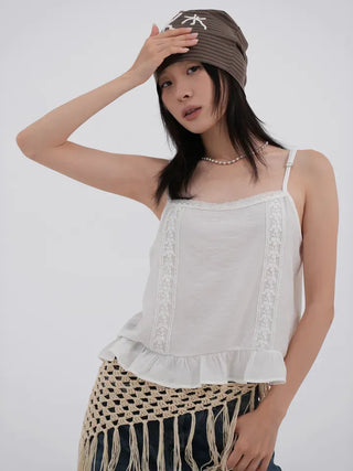 Tibe Frill Lace Sleeveless