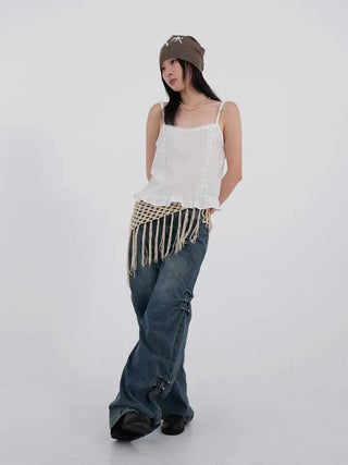 Tibe Frill Lace Sleeveless
