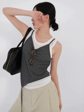 Nevia Asymmetrical String Double Sleeveless Set