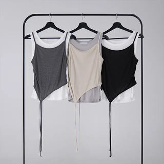 Nevia Asymmetrical String Double Sleeveless Set