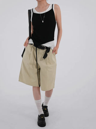 Nevia Asymmetrical String Double Sleeveless Set