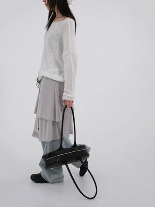 Solana Semi-low Back Pocket Denim Cotton Pants