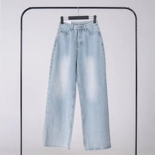 Solana Semi-low Back Pocket Denim Cotton Pants