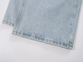 Solana Semi-low Back Pocket Denim Cotton Pants